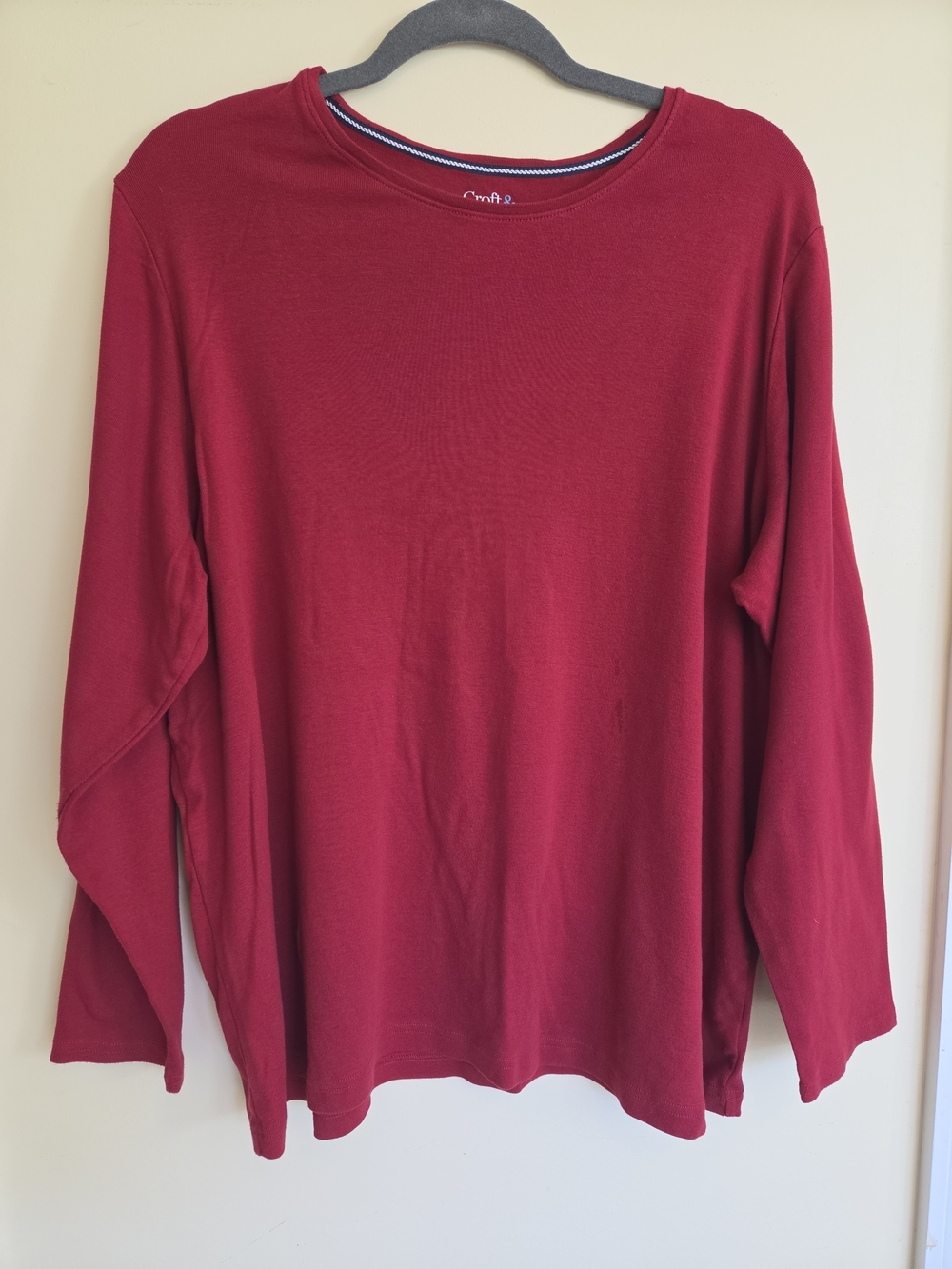 croft & barrow Red Long-Sleeve Crewneck